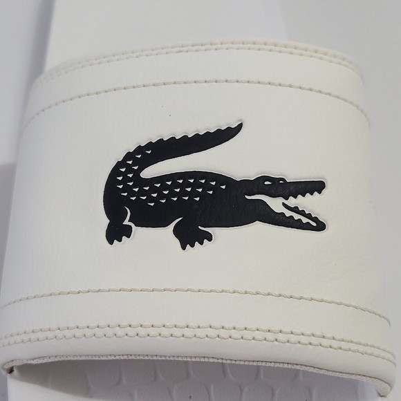 Lacoste Croco Slide Sandals Men’s Size 14 White Black main image 13